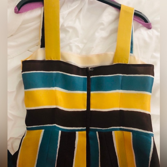 New Dolce & Gabbana Stripe Midi Multicolored Cocktail Dress. Size 40. - Picture 6 of 8